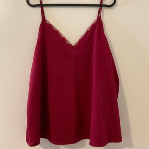 Red Lace trim cami